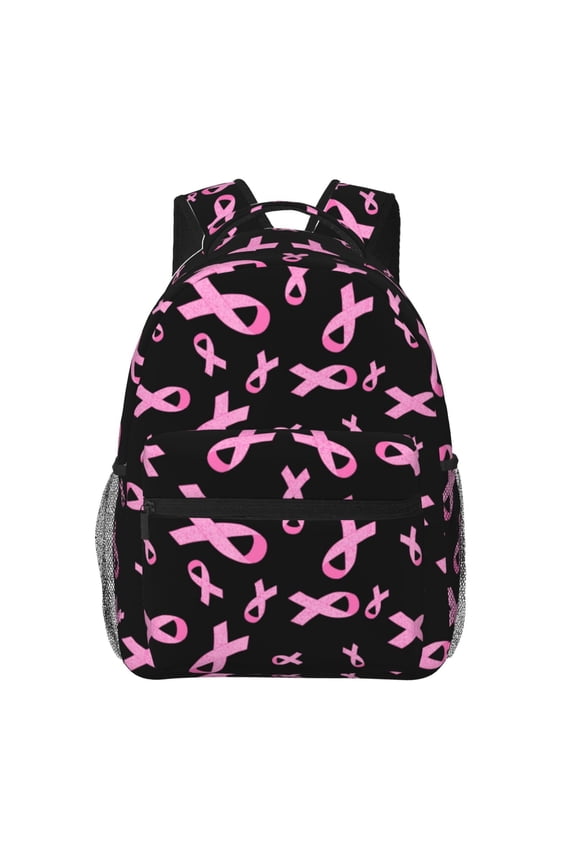 Breast Cancer Awareness Print Solid Color Tie Formal Necktie for MenSuitable for business, daily life, work