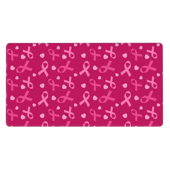 Naloa Breast Cancer Awareness6 Gaming Mouse Pad Large Mouse Mat Long Extended Desk Pad Non-Slip Rubber Mice Pads Stitched Edges Thin Pad (16x29.5 Inch)
