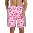thumbnail image 1 of Naloa Breast Cancer Ribbons Awareness Men's Beach Shorts, Surfing shorts, Swim trunks, Quick Dry Swim Trunks for Surfing Beach Fun - X-Large, 1 of 9