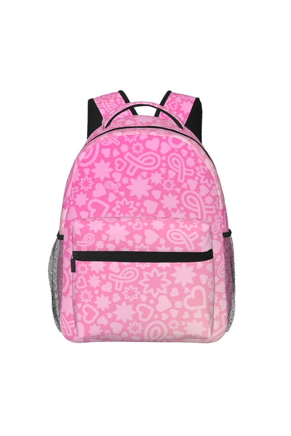 Breast CancerN Ribbons Awareness Print Solid Color Tie Formal Necktie for MenSuitable for business, daily life, work