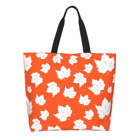 Naloa Bright Autumn Leaves Charm Tote Bag for Women Large Capacity Shoulder Bag for College Work Travel Shopping