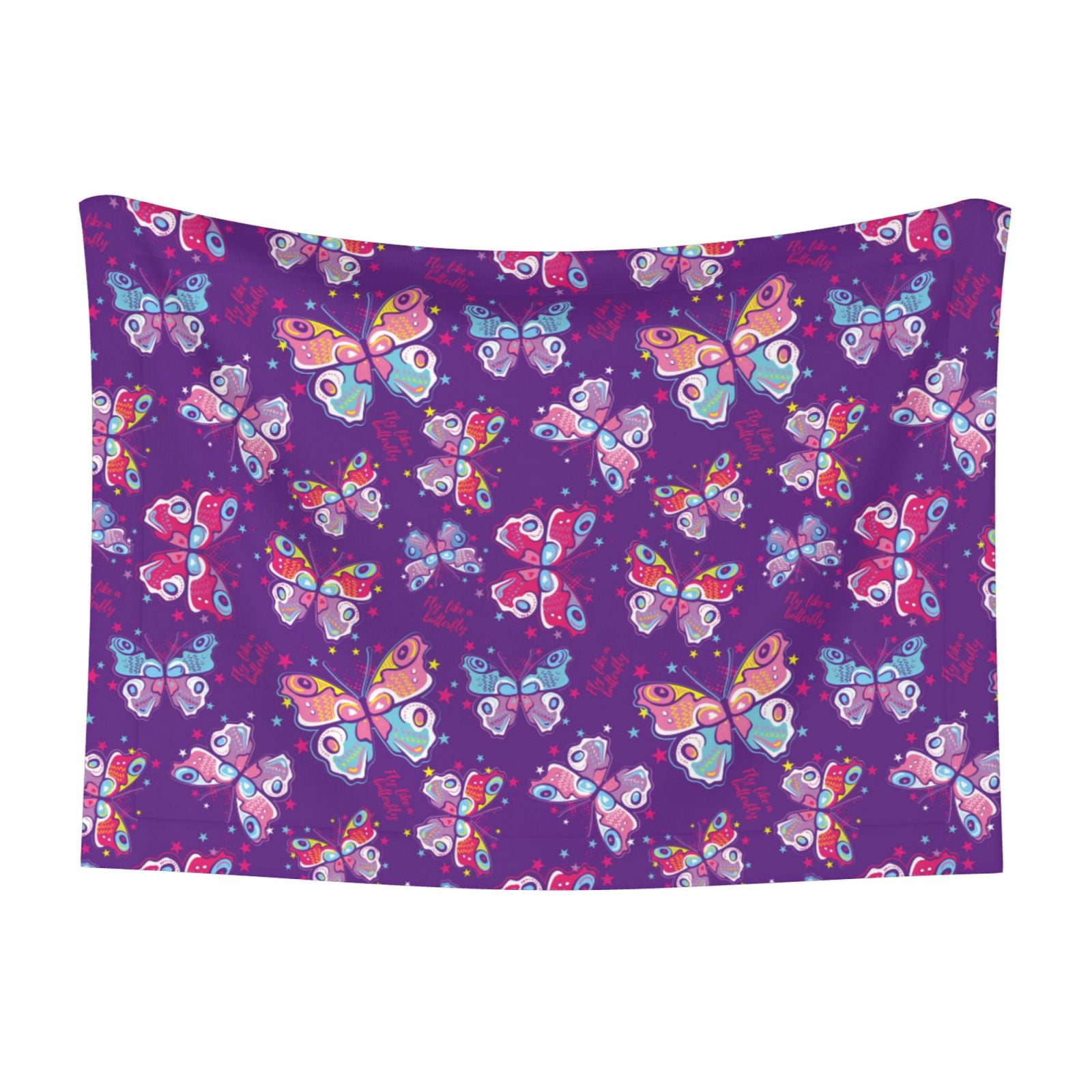 Naloa Bright Butterflies Dog Blanket, 3 Sizes Cat Blanket for Indoor Cats Large Medium Small Dog Gifts-Large