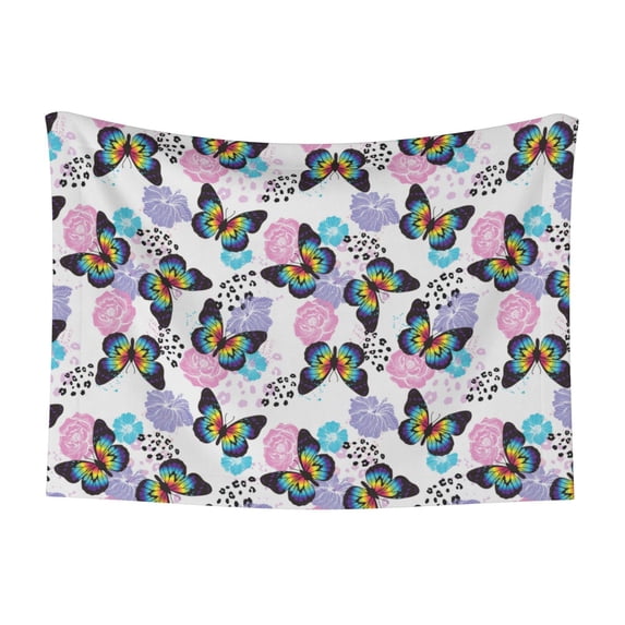 Naloa Bright Butterflies1 Dog Blanket, 3 Sizes Cat Blanket for Indoor Cats Large Medium Small Dog Gifts-Small