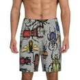 thumbnail image 1 of Naloa Bright Insects Men's Short Pajama Pants, Lounge Comfort Shorts with Elasticized Waistband and Side Pockets - XX-Large, 1 of 9