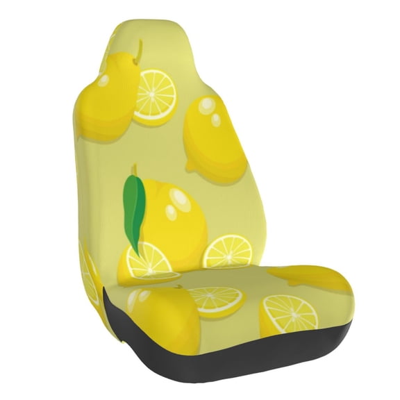 Naloa Bright Lemons Car Seat Covers Universal Front Seat Coves for Car Accessories ,Padded Car Covers for Automotive, SUV, Truck, and Van