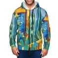 thumbnail image 1 of Naloa Bright Paper Cactus Scene Men’s Hoodies, Zip up Hoodie, Sweatshirts,Hoodies for Men Sizes S-3XL-Large, 1 of 5