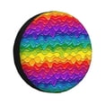 thumbnail image 1 of Naloa Bright Rainbow PVC Leather Spare Tire Wheel Cover Spare Tire Cover, for Car Truck SUV Camper Trailer Universal Fit(14-17in)-14 inch, 1 of 6