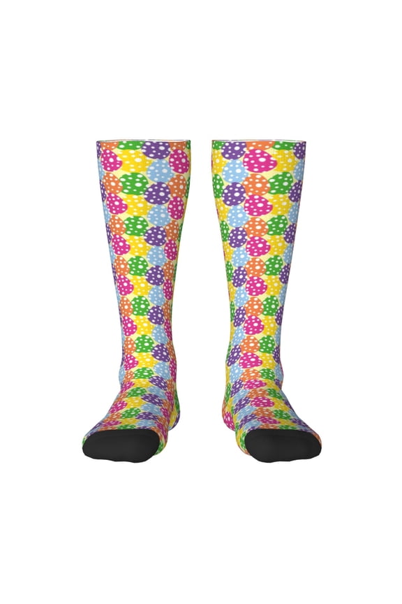 Bright and colorful easter eggs Knee Socks, High Socks Long Stretchy Sock Women Knee High Stocking, Long Socks for Women