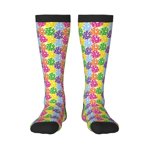 Naloa Bright and colorful easter eggs Knee Socks, High Socks Long Stretchy Sock Women Knee High Stocking, Long Socks for Women