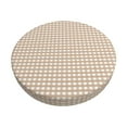 thumbnail image 1 of Naloa Brown Gingham Round Bar Stool Cushion Cover 12-14 inch, Fits Kitchen, Office, Restaurant Chairs - 12 inch, 1 of 7