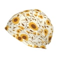 thumbnail image 1 of Naloa Brown Leaf Sunflower Beanie for Men Women Knitted Unisex Winter Hat Beanies Cap Knit Cuffed Beanies Hats, 1 of 7