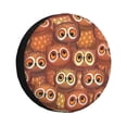 thumbnail image 1 of Naloa Brown Owl PVC Leather Spare Tire Wheel Cover for Car Truck SUV Camper Trailer Universal Fit many size17 inch, 1 of 6