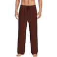 thumbnail image 1 of Naloa Brown Pajama Pants Men, PJ Bottoms, Sleep & Lounge Pants-X-Large, 1 of 6