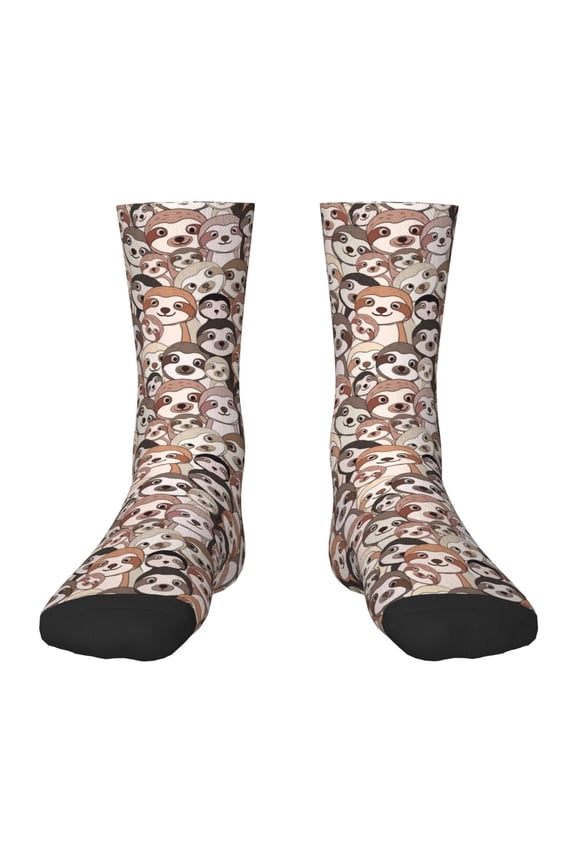 Brown Sloth Kids Socks Unisex Kids and Toddlers' Crew Socks, ,1 Pairs