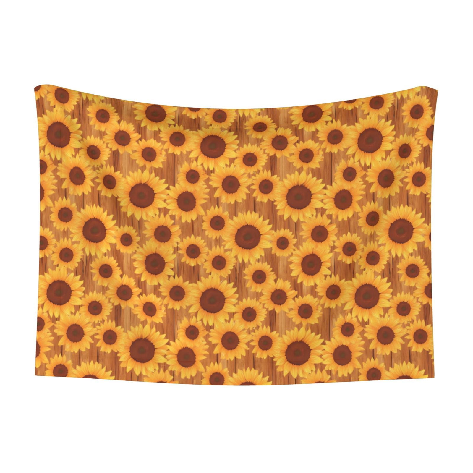 Naloa Brown Wood Grain Sunflower A Dog Blanket, 3 Sizes Cat Blanket for Indoor Cats Large Medium Small Dog Gifts-Large