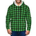 thumbnail image 1 of Naloa Buffalo Plaid Green Black Men’s Hoodies, Zip up Hoodie, Sweatshirts,Hoodies for Men Sizes S-3XL-Large, 1 of 5