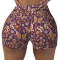 thumbnail image 1 of Naloa Buffalo Plaid and Butterflys Biker Shorts for Women Seamless Scrunch Short Women’s Yoga Shorts for Gym Running Sport Shorts - Medium, 1 of 9