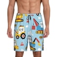 thumbnail image 1 of Naloa Building Truck Men's Short Pajama Pants, Lounge Comfort Shorts with Elasticized Waistband and Side Pockets - XX-Large, 1 of 9