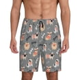 thumbnail image 1 of Naloa Bulldog Men's Short Pajama Pants, Pj Shorts, Lounge Comfort Shorts-Large, 1 of 6