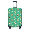 thumbnail image 1 of Naloa Bulldog Puppy Flower Elastic Suitcase Protector, Travel Suitcase Protector Cover Fits 18-32in Suitcase - Large, 1 of 9