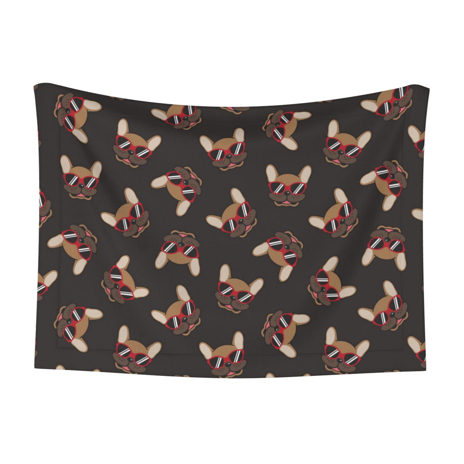 Naloa Bulldog with Sunglasses Dog Blanket, 3 Sizes Cat Blanket for Indoor Cats Large Medium Small Dog Gifts-Small