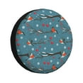 thumbnail image 1 of Naloa Bullfinches Branches And Balls PVC Leather Spare Tire Wheel Cover Spare Tire Cover, for Car Truck SUV Camper Trailer Universal Fit(14-17in)-16 inch, 1 of 6