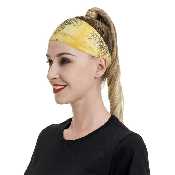 Naloa Bunch of Grapes Fashionable Sport Sweatband for Running, Yoga, Basketball - Head Circumference 19.6-22.4 inches