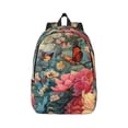 thumbnail image 1 of Naloa Butterflies In Blooming Garden Canvas Backpack for Men Women Rucksack Casual Travel Daypack College Tote Satchel Bookbag for Teens-Medium, 1 of 7