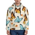 thumbnail image 1 of Naloa Butterflies Men's Casual Hooded Collar Drawstring Hoodies Pullover Sweatshirts Casual Long Sleeve Shirts-Medium, 1 of 7