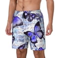 thumbnail image 1 of Naloa Butterflies Print Men Swim Trunks with Compression Liner ,Board Shorts,Men's Swim Shorts with Drawstring and Elastic Waistband-3X-Large, 1 of 6
