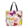 thumbnail image 1 of Naloa Butterflies and Vintage Tote Bag for Women, Foldable Tote Bag With Zipper, Large Shoulder Bag, Top Handle Handbag for Travel, Work, Shopping, 1 of 9