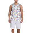thumbnail image 1 of Naloa Butterflies on Polka Dots Basketball Jersey Reversible Men's Mesh Athletic Sports Shirts Training Practice S-4XLX-Large, 1 of 6