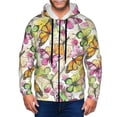 thumbnail image 1 of Naloa Butterflies2 Men’s Hoodies, Zip up Hoodie, Sweatshirts,Hoodies for Men Sizes S-3XL-Large, 1 of 5
