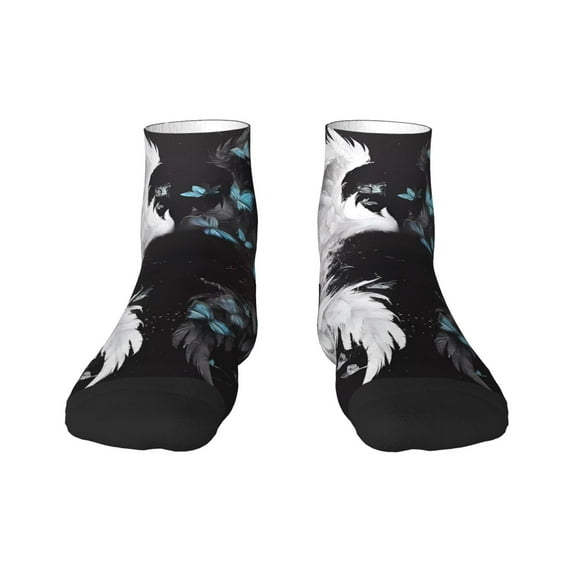 Naloa Butterfly Angel Wings Art Ankle Socks for Women Non Slip Socks No Show Socks Classic Low Cut Casual Socks Casual Socks