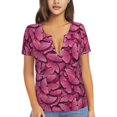 thumbnail image 1 of Naloa Butterfly Print T-Shirts Short Sleeve V Neck Tees for Women Fashion Tops Trendy Lightweight Soft Casual Summer Outfits Clothes, 1 of 5