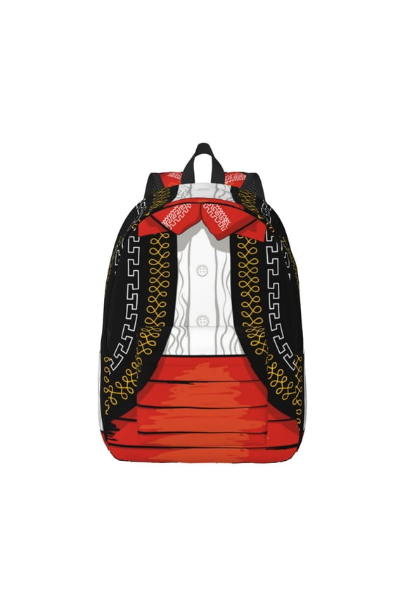 CHARRO SUIT Canvas Backpack for Men Women Rucksack Casual Travel Daypack College Tote Satchel Bookbag for Teens-Small