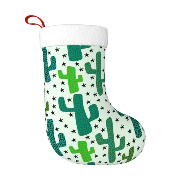 Naloa Cactus 1 Christmas Stockings Decorations, Xmas Ornaments, DIY Personalized Farmhouse Decor for Home Family Party Tree