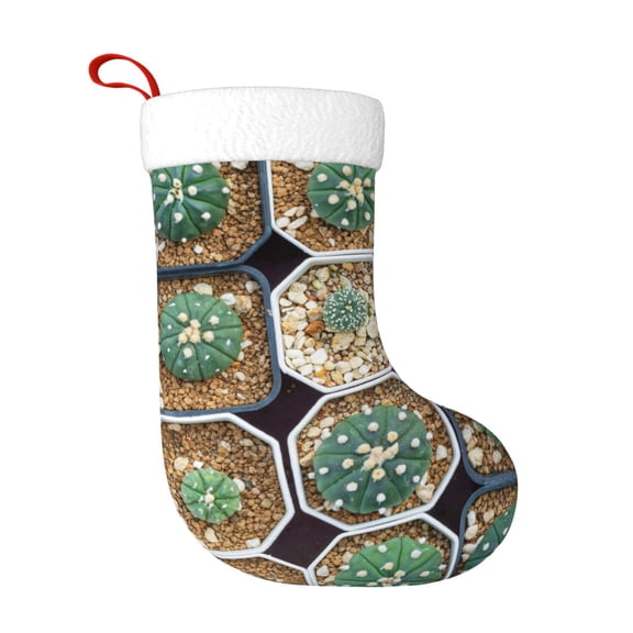 Naloa Cactus Garden Christmas Stockings Decorations, Xmas Ornaments, DIY Personalized Farmhouse Decor for Home Family Party Tree