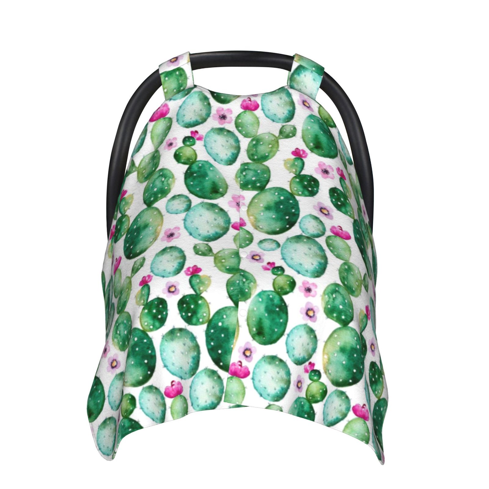 Naloa Cactus Plants Baby Car Seat Cover, Breathable Baby Carrier Cover, Multiuse Baby Carrier Cover & Nursing Breastfeeding Cover