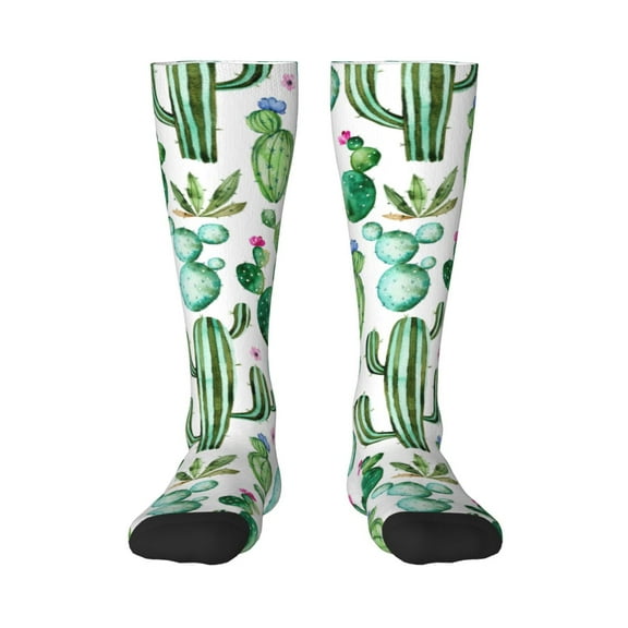 Naloa Cactus Plants1 Thigh High Socks Extra Long Stretchy Sock Women Over Knee High Opaque Stocking Daily Wear