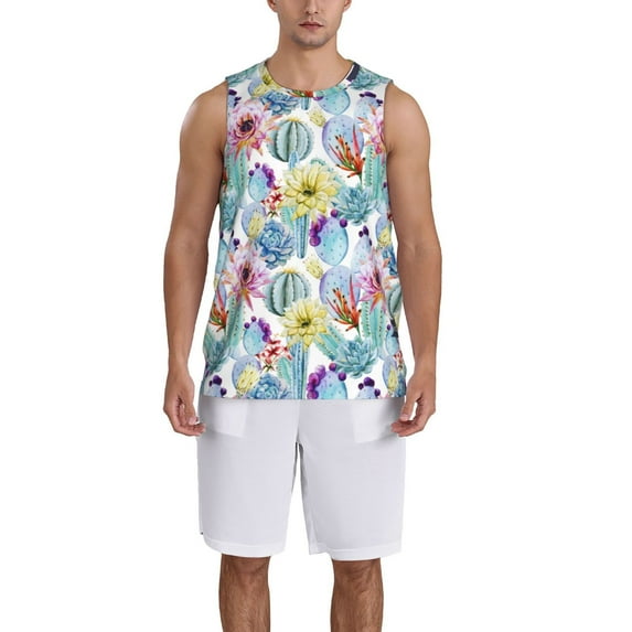 Naloa Cactus1 Basketball Jersey Reversible Men's Mesh Athletic Sports Shirts Training Practice S-4XL4X-Large