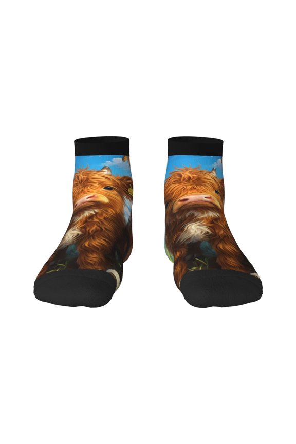 Calf Butterflies Lilies A Ankle Socks for Women Non Slip Socks No Show Socks Classic Low Cut Casual Socks Casual Socks