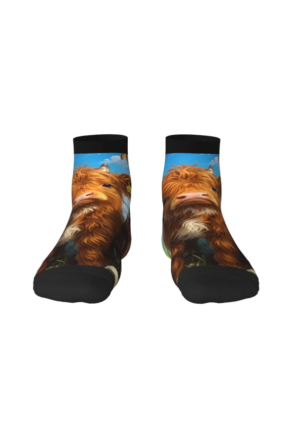 Calf Butterflies Lilies A Ankle Socks for Women Non Slip Socks No Show Socks Classic Low Cut Casual Socks Casual Socks