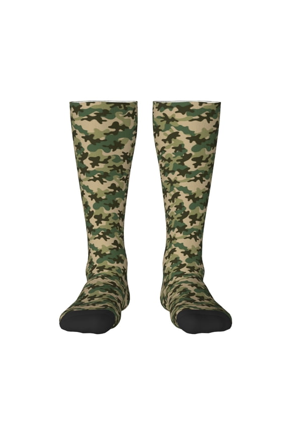 Camouflag Thigh High Socks Extra Long Stretchy Sock Women Over Knee High Opaque Stocking Daily Wear