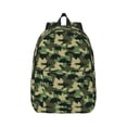 thumbnail image 1 of Naloa Camouflage Dinosaur Canvas Backpack for Men Women Rucksack Casual Travel Daypack College Tote Satchel Bookbag for Teens-Small, 1 of 7