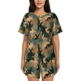 thumbnail image 1 of Naloa Camouflage Rabbit Women's Short-Sleeved Pajama Set, Loungewear, Summer pajamas, Breathable Cozy - XX-Large, 1 of 9