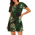 thumbnail image 1 of Naloa Camouflage Skull Print Women Nightgowns,Womens Loungewear,Short Sleeve Sleepwear,Comfy Ladies Nightdress, 1 of 6