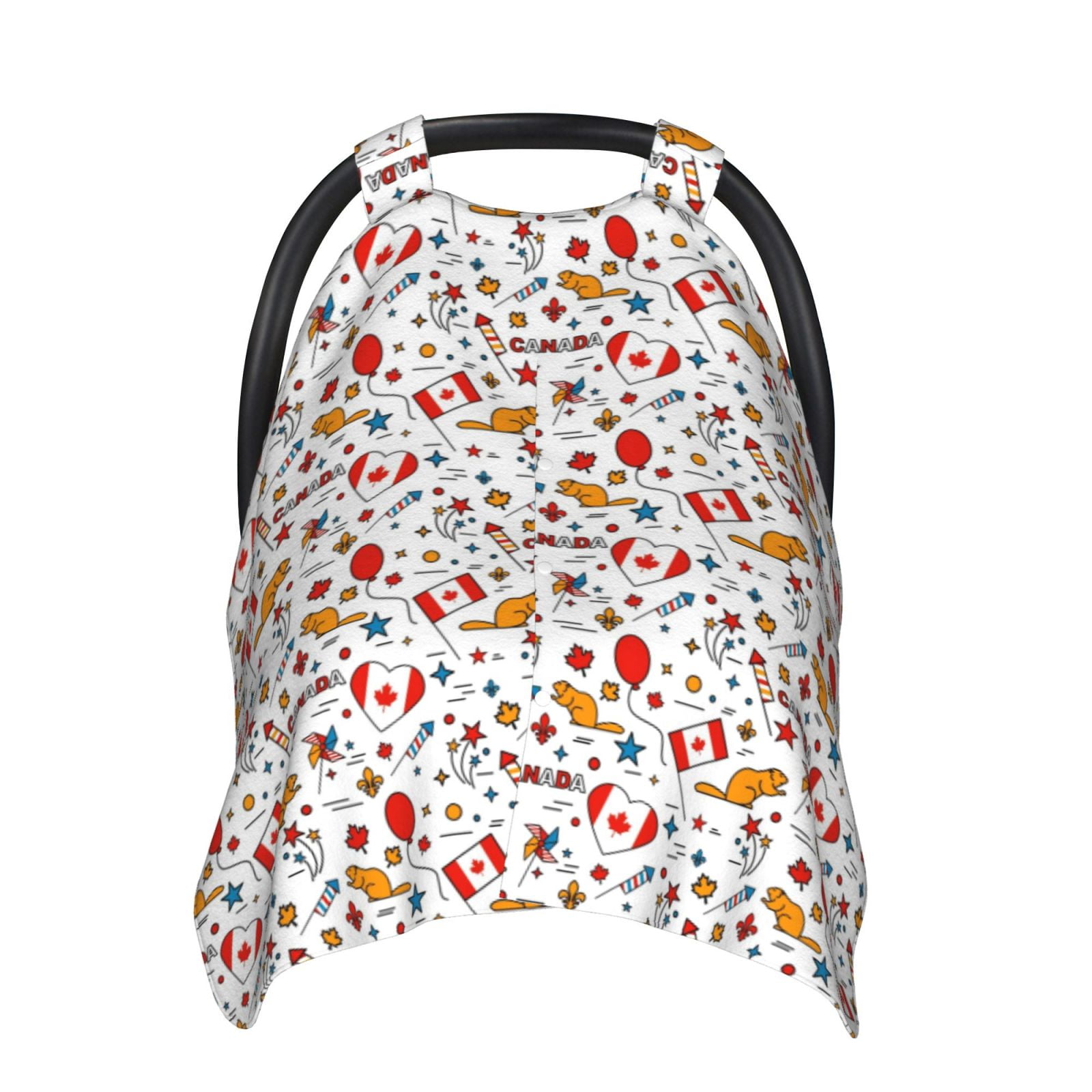 Naloa Canada Day Baby Car Seat Cover, Breathable Baby Carrier Cover, Multiuse Baby Carrier Cover & Nursing Breastfeeding Cover