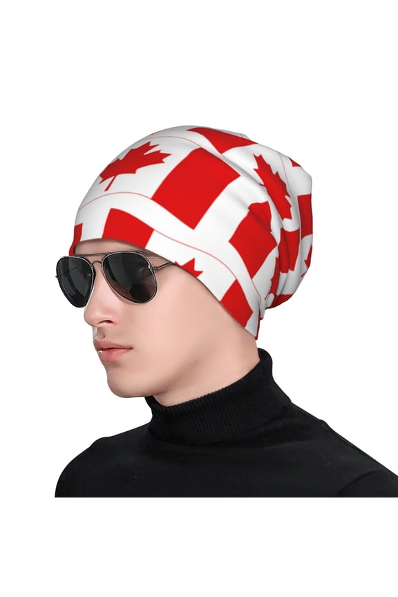 Canada Soft Beanie Hat, Knit Beanie Daily Beanie in Fine Knit for Women Men Winter Travel, Outdoor