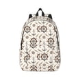 thumbnail image 1 of Naloa Canvas Backpack for Men Women Anchors with Rope Print Rucksack Casual Travel Daypack Large and Small Durable College Tote Satchel Bookbag for Teens, 1 of 8